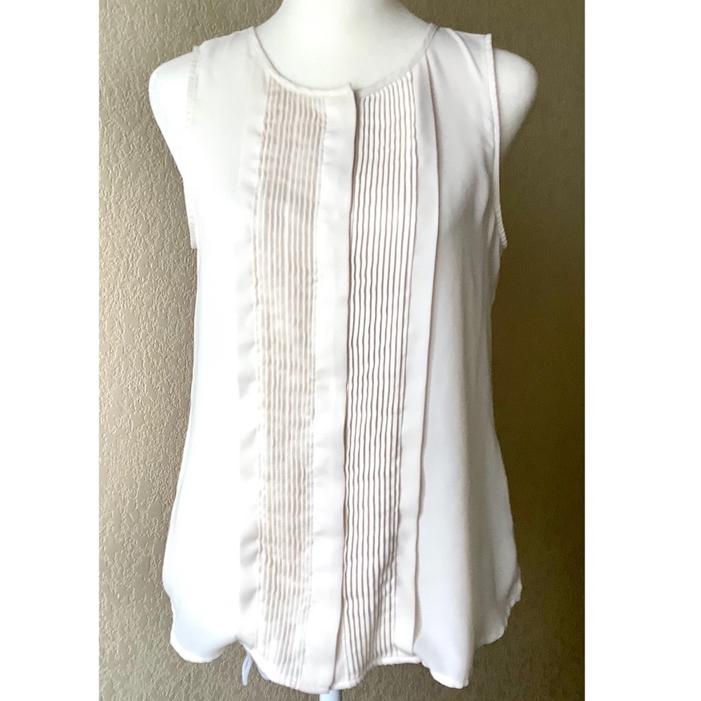 Banana Republic Ivory Sleeveless Blouse